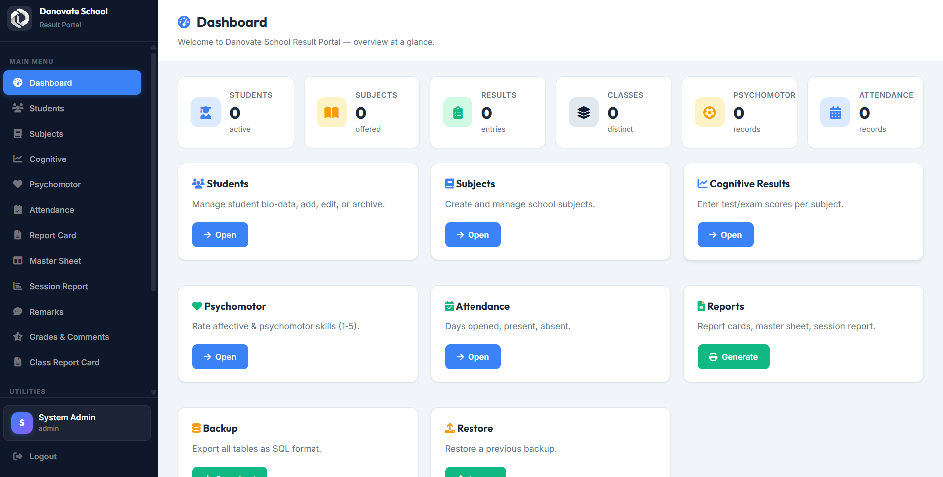 Danovate Result Portal